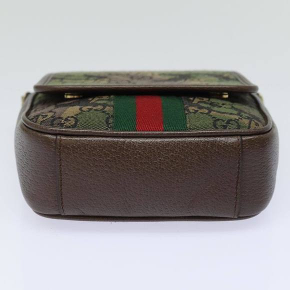 GUCCI GG Canvas Web Sherry Line GUCCIxPALACE Bag Camouflage 723142 Auth 74880S - Picture 6 of 16